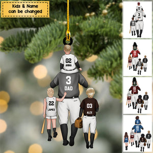 Personalized Baseball Kids & Dad/Grandpa Acrylic Christmas / Car Ornament