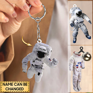 Personalized Astronaut Acrylic Keychain