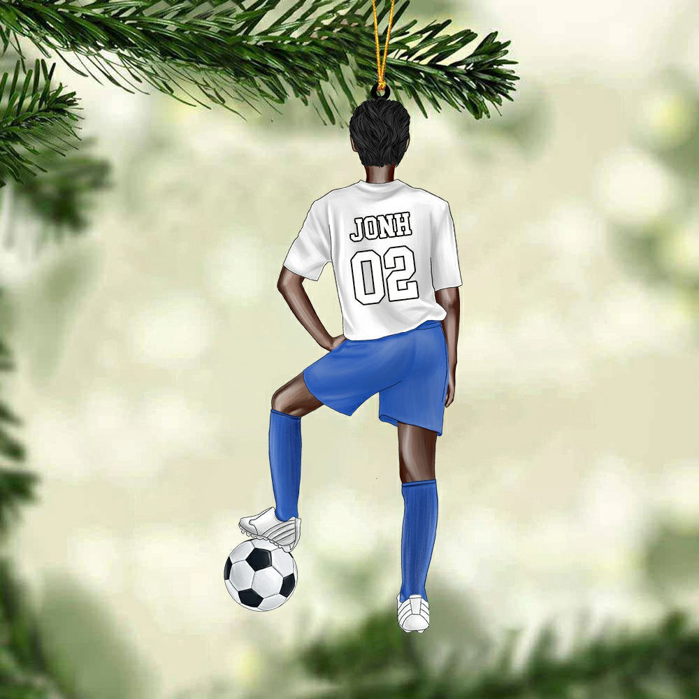 Soccer Jersey Personalized Sports Christmas Ornaments - 2-Sided