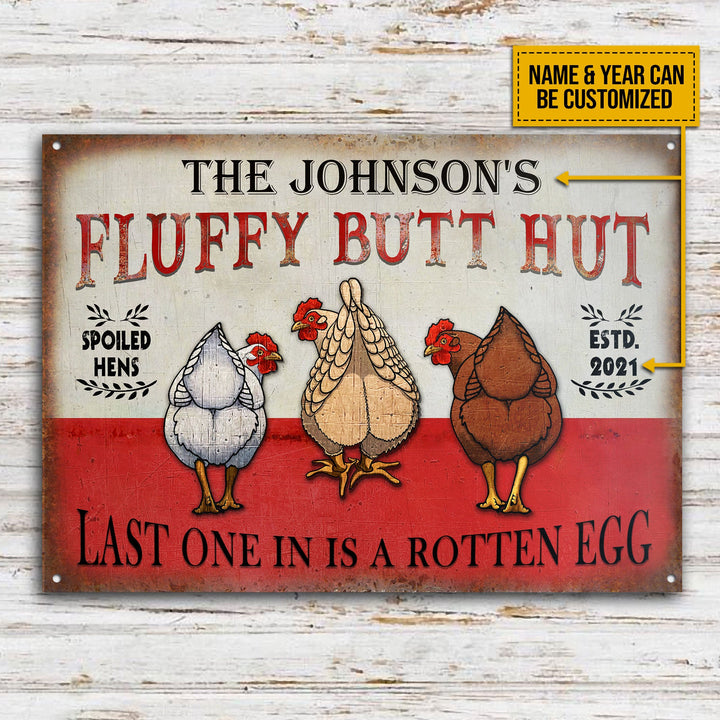 Personalized Chicken Hen House Nuggets Customized Classic Metal Signs