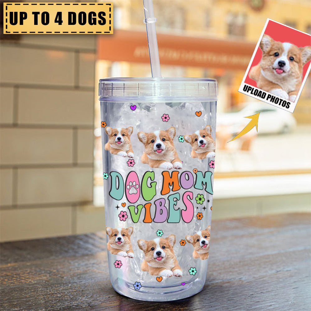 Dog Mama Glass, Lid + Straw