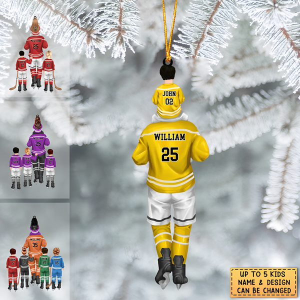 Personalized Hockey family Acrylic Ornament - nany_shops