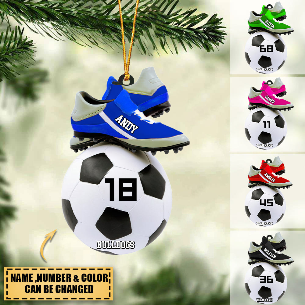 Personalized Soccer Jersey Christmas Ornaments