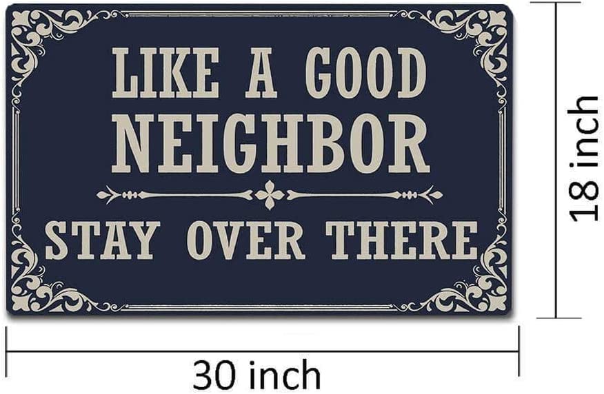 Carpet Funny Door Mat Non Slip Back Rubber Entry Way Doormat Outside Like A  Good Neighbor Stay Over There Standard Outdoor Welcome Mat Office Chair Mat  For Carpet Red Carpet 