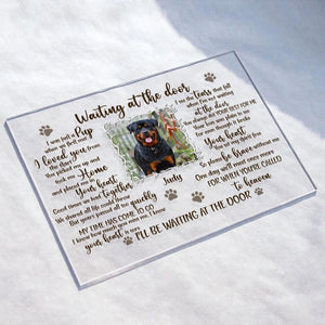 Custom Personalized Pet Custom Photo Acrylic Plaque - Memorial Gift For Dog Mom - Don't Cry Sweet Mama