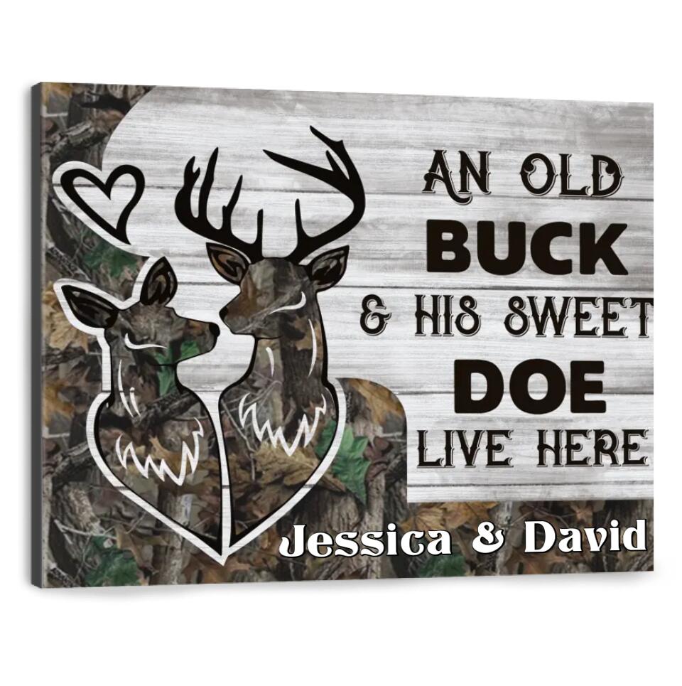 Custom Personalized Hunting Canvas - Gift For Couple, Husband and Wife -  laihair