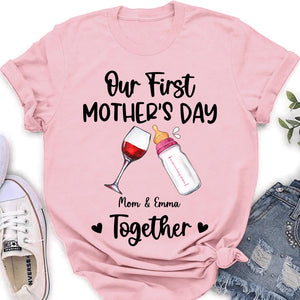 Custom Personalized Baby Onesie/T-Shirt - Mother's Day Gift Idea For Baby/Mom - Our First Mother's Day Together