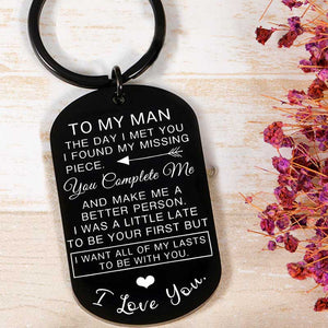 For Husband - I Want All Of My Lasts To Be With You Keychain,Upload Photo