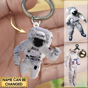 Personalized Astronaut Acrylic Keychain