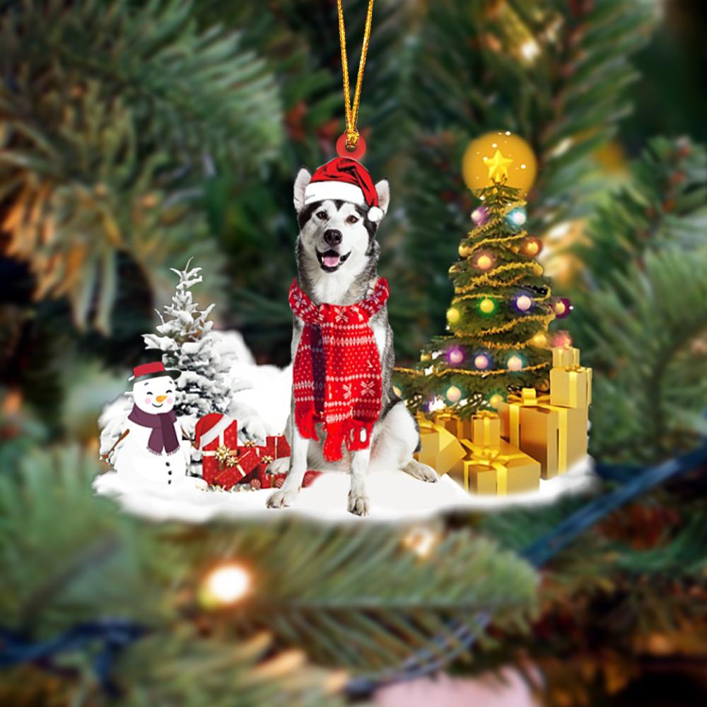 Alaskan Malamute Christmas Ornament