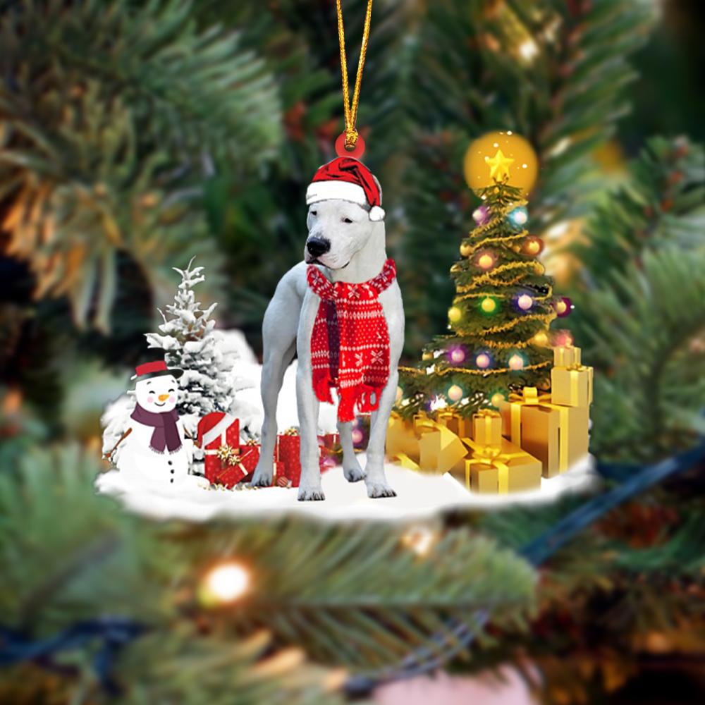 Dogo Argentinoes Christmas Ornament