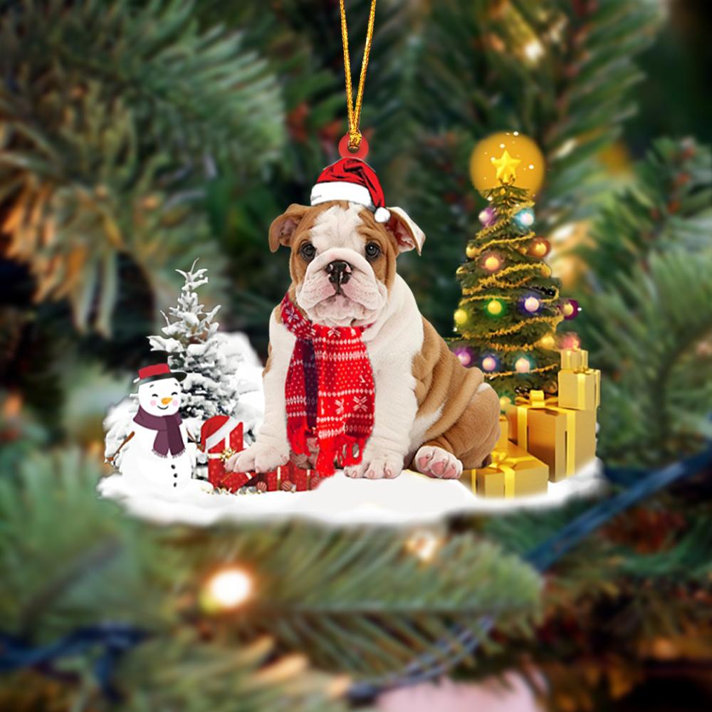 English Bulldog Christmas Ornament