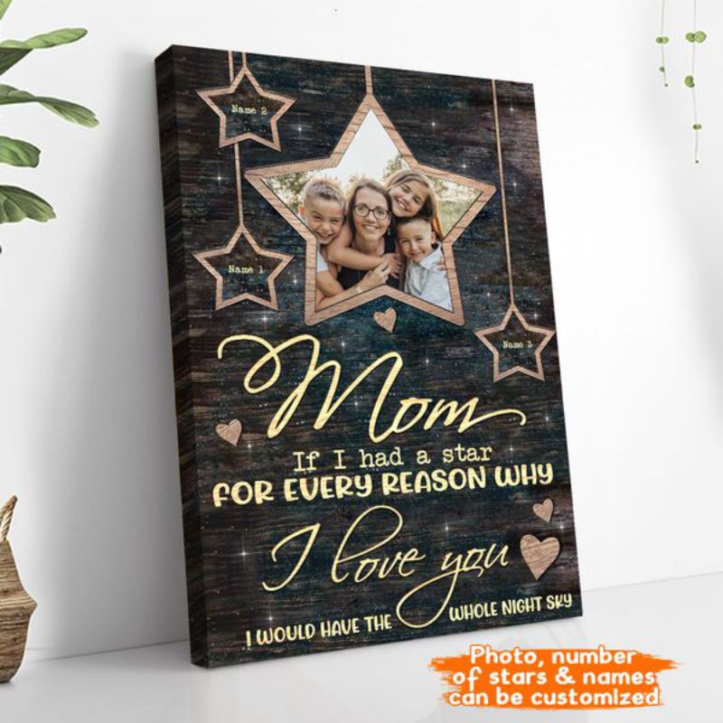 Mom If I Had A Star - Personalized Mother's Day Poster