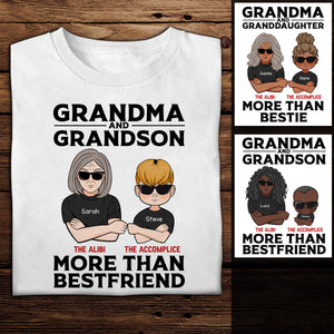 Grandma & Grandson Granddaughter Custom Apparel Gift For Grandma