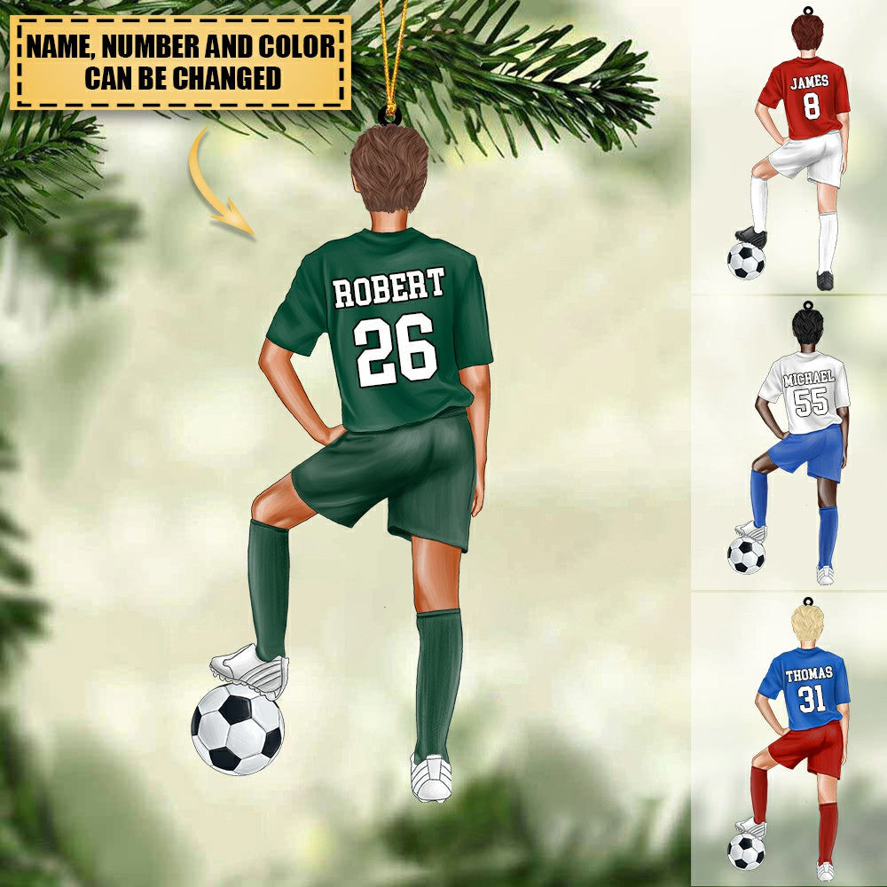 Personalized Soccer Jersey Christmas Ornaments