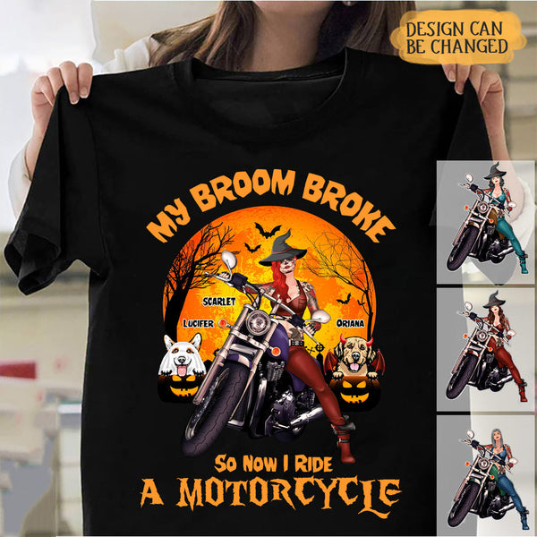 My Broom Broke So Now I Ride A Motorcycle Halloween Party Gift Baby  One-Piece for Sale by TMelonShop