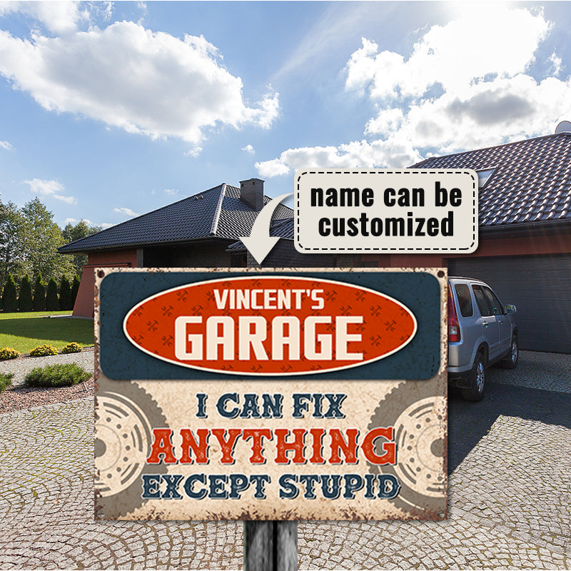 I Can Fix Anything - Auto Mechanic Garage Gift For Dad And Grandpa - Personalized Custom Classic Metal Signs