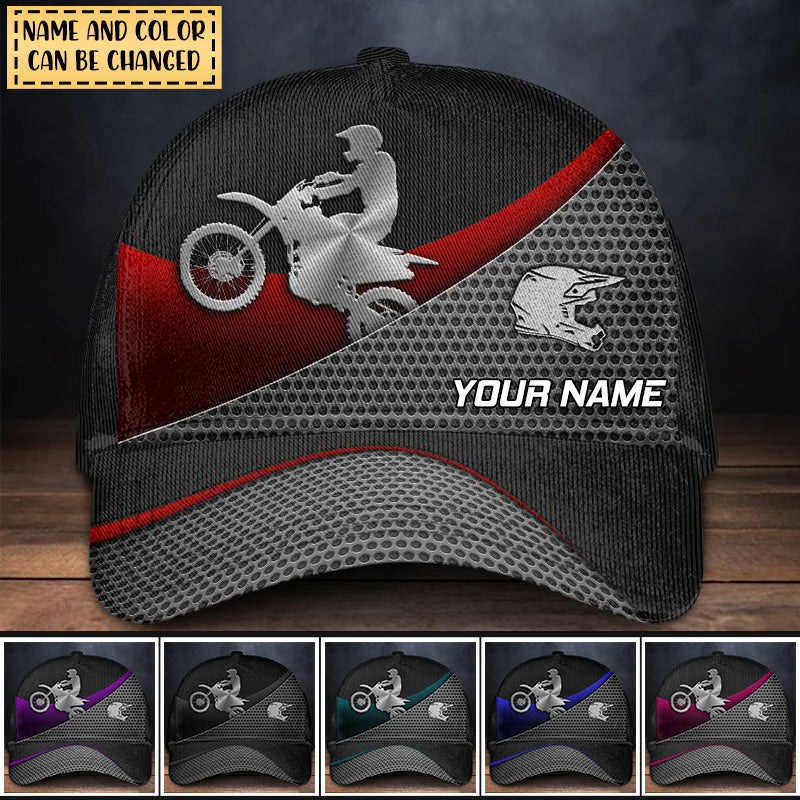 Personalized Dirtbike Metal Multicolor Classic Cap