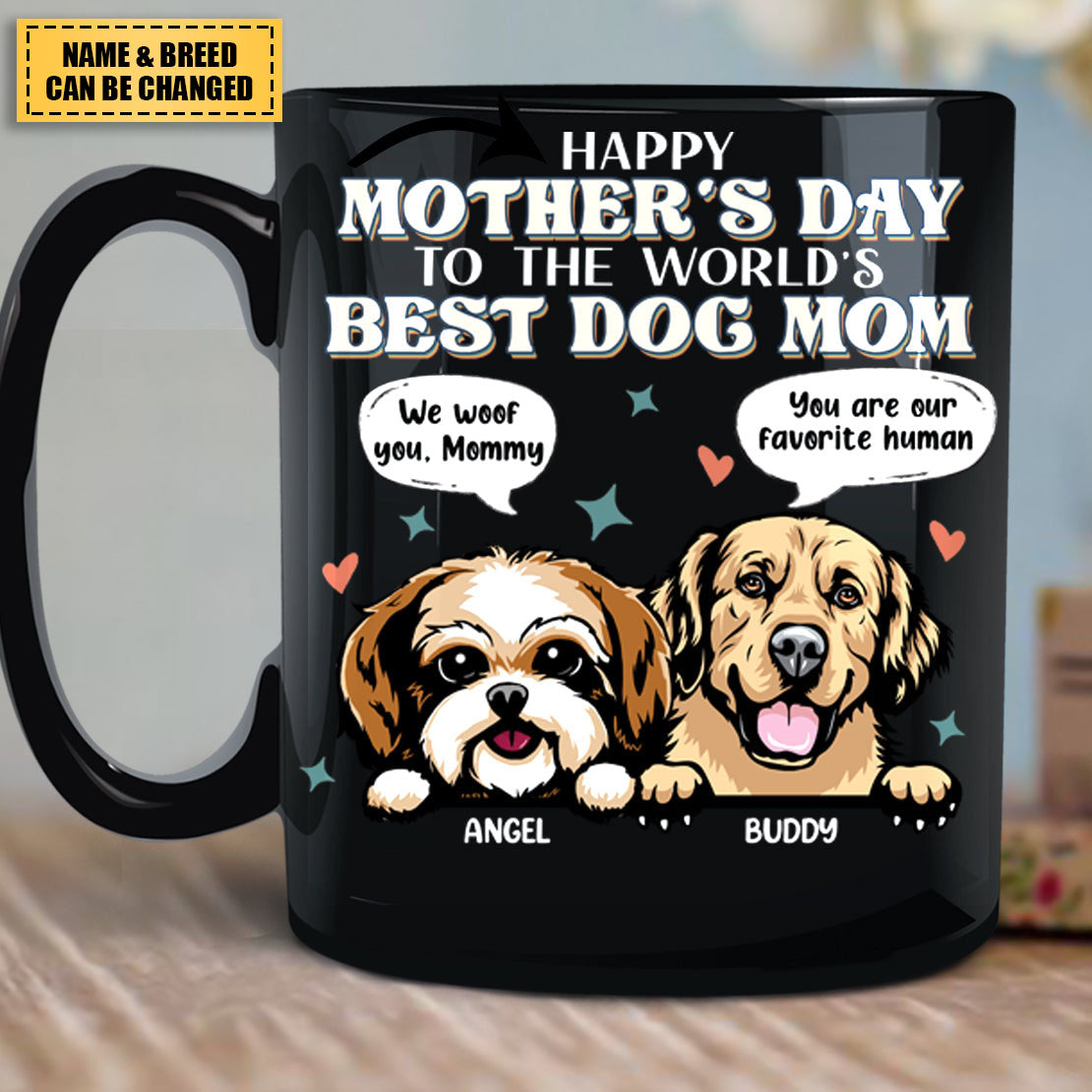 Personalized Mug, Gift For Dog Mom, Mother's Day Gift, Chibi Dogs