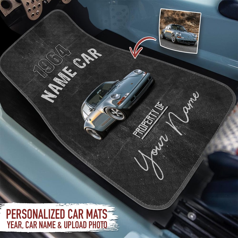 Car mats Personalized Gift, Upload car photos, Customize background, your name, car name & year